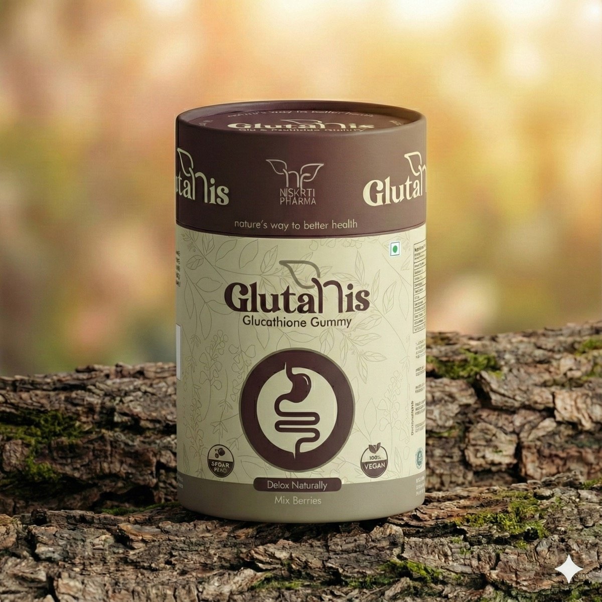 Glutanis gummy packaging