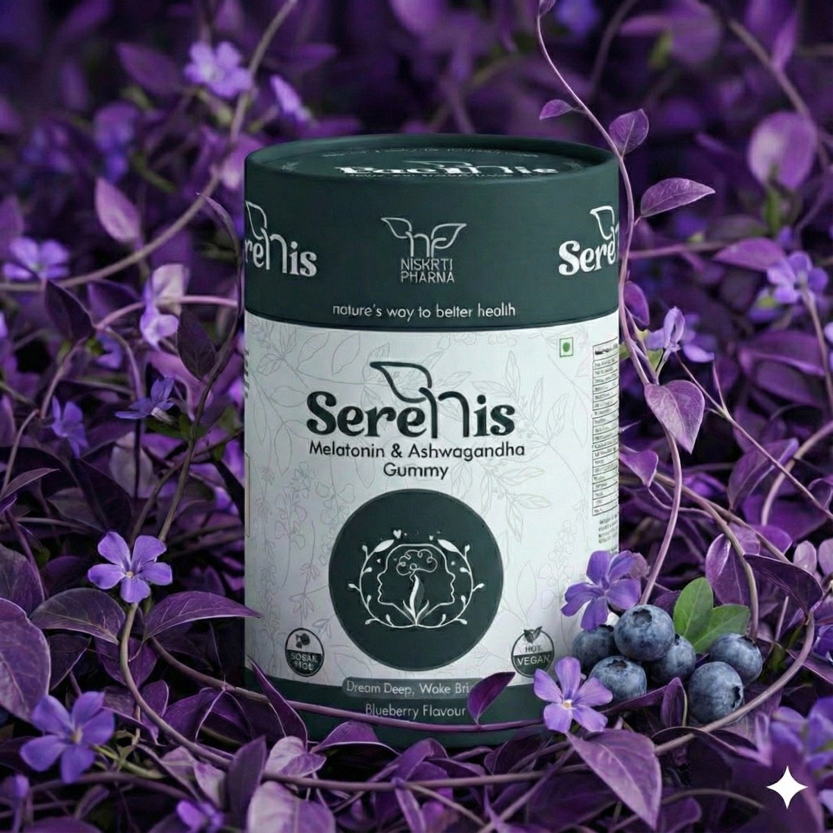 Serenis gummy packaging